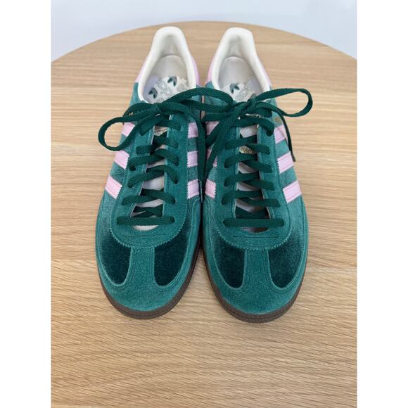 Adidas NWB Size 9.5 Handball Spezial Collegiate Green & Pink Velvet Kelly Dark - Picture 6 of 11